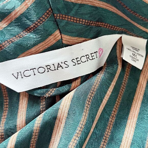 Vintage Victoria's Secret Silky Robe Striped Size M/L - Picture 4 of 5